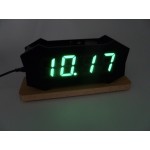 1.2" Inch LED Clock With Acrytic Case and Wooden Base